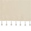 Madison Park Emilia Lightweight Faux Silk Fabric Valance with Beads in Gold