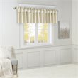 Madison Park Emilia Lightweight Faux Silk Fabric Valance with Beads in Gold