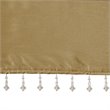 Madison Park Emilia Lightweight Faux Silk Fabric Valance with Beads in Bronze