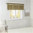 Madison Park Emilia Lightweight Faux Silk Fabric Valance with Beads in Bronze