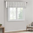 Madison Park Andora Faux Silk Fabric Embroidered Window Valance in White