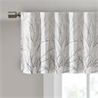 Madison Park Andora Faux Silk Fabric Embroidered Window Valance in White