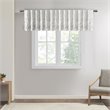 Madison Park Andora Faux Silk Fabric Embroidered Window Valance in White