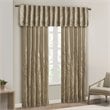 Madison Park Andora Faux Silk Fabric Embroidered Window Valance in Tan