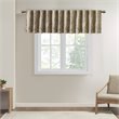 Madison Park Andora Faux Silk Fabric Embroidered Window Valance in Tan