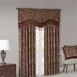 Madison Park Aubrey Polyester Jacquard Window Valance with Beads in Red/Gold