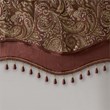 Madison Park Aubrey Polyester Jacquard Window Valance with Beads in Red/Gold