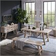 INK+IVY Sonoma Rectangular Solid Pine Wood Dining Bench in Natural