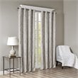 SunSmart Mirage Fabric Knitted Jacquard Total Blackout Window Panel in Gray