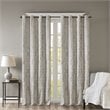 SunSmart Mirage Fabric Knitted Jacquard Total Blackout Window Panel in Gray