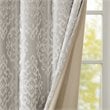 SunSmart Mirage Fabric Knitted Jacquard Total Blackout Window Panel in Gray