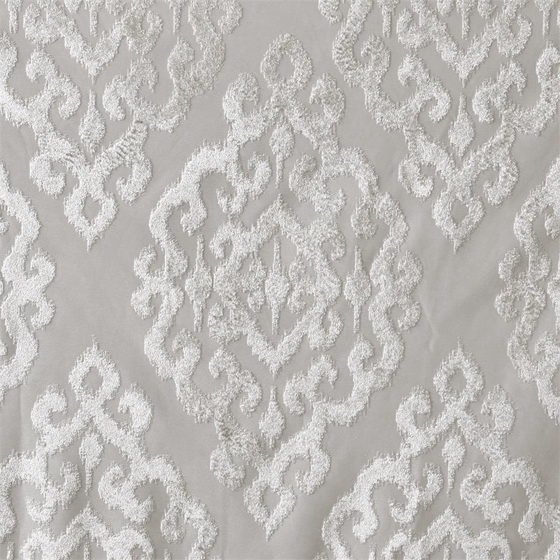 SunSmart Mirage Fabric Knitted Jacquard Total Blackout Window Panel in Gray
