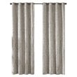 SunSmart Mirage Fabric Knitted Jacquard Total Blackout Window Panel in Gray