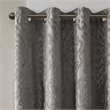 SunSmart Mirage Fabric Knitted Jacquard Total Blackout Window Panel in Charcoal