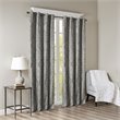 SunSmart Mirage Fabric Knitted Jacquard Total Blackout Window Panel in Charcoal