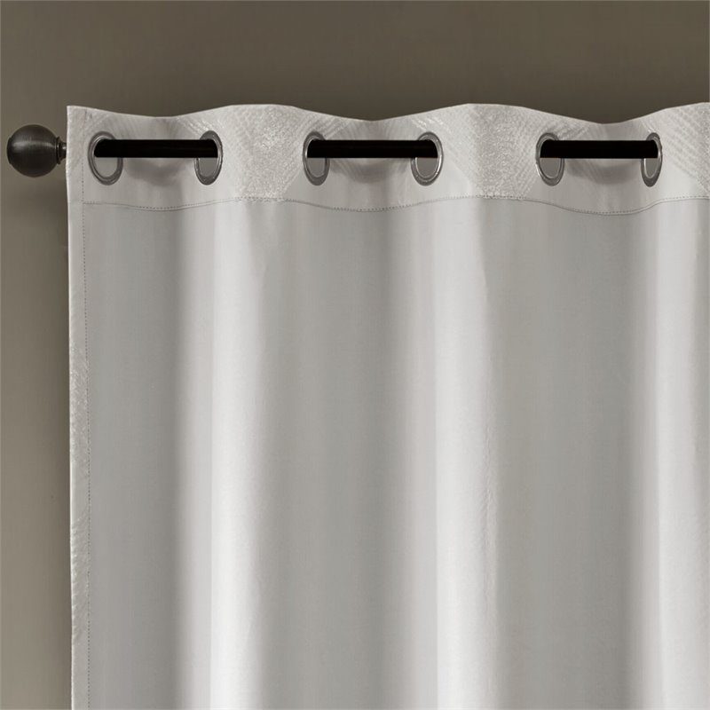 SunSmart Bentley Polyester Knitted Coated Total Blackout Window Panel in Ivory
