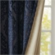 SunSmart Mirage Fabric Knitted Jacquard Total Blackout Window Panel in Navy
