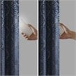 SunSmart Mirage Fabric Knitted Jacquard Total Blackout Window Panel in Navy
