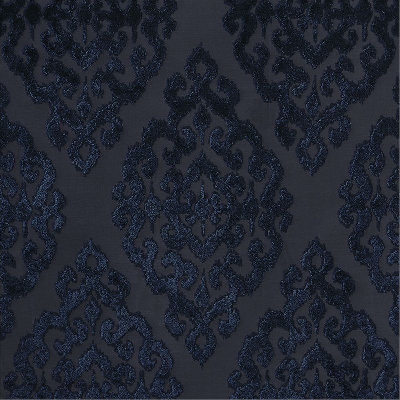 SunSmart Mirage Fabric Knitted Jacquard Total Blackout Window Panel in Navy