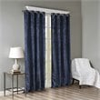 SunSmart Mirage Fabric Knitted Jacquard Total Blackout Window Panel in Navy