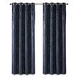 SunSmart Mirage Fabric Knitted Jacquard Total Blackout Window Panel in Navy