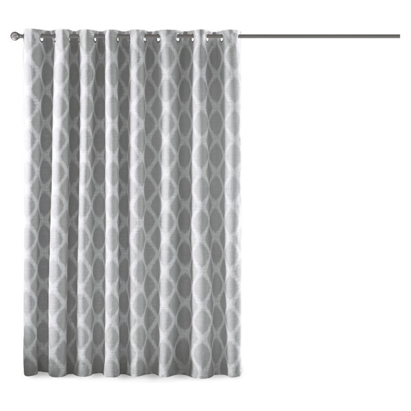 SunSmart Blakesly Polyester Blackout Printed Window Panel in Gray