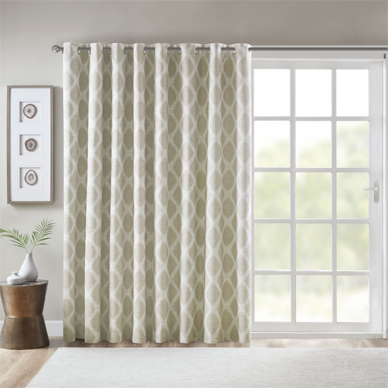 SunSmart Blakesly Polyester Blackout Printed Window Panel in Taupe Brown