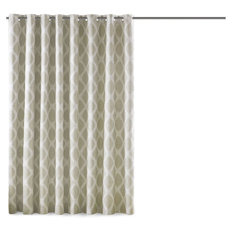 SunSmart Blakesly Polyester Blackout Printed Window Panel in Taupe Brown