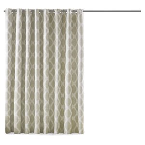 sunsmart blakesly polyester blackout printed window panel in taupe brown