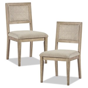 INK+IVY Kelly 18.5&quot Fabric and Solid Wood Dining Side Chairs in Brown (Set of 2)