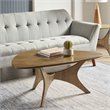 INK+IVY Blaze Triangle Mid-Century Solid Wood Coffee Table in Brown