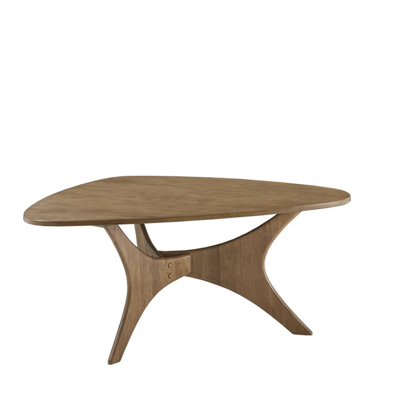INK+IVY Blaze Triangle Mid-Century Solid Wood Coffee Table in Brown