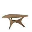 INK+IVY Blaze Triangle Mid-Century Solid Wood Coffee Table in Brown