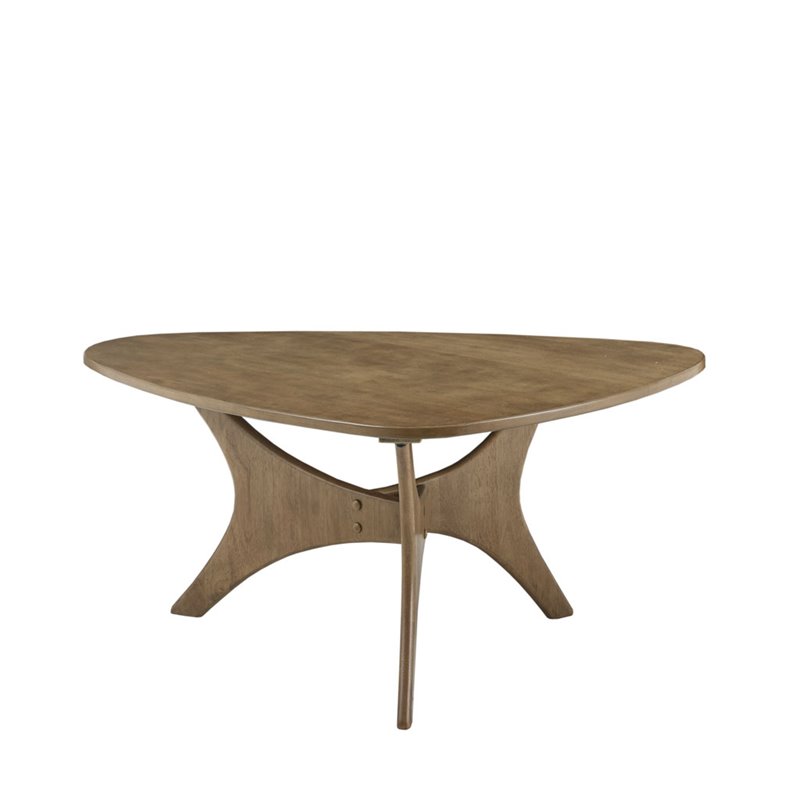 INK+IVY Blaze Triangle Mid-Century Solid Wood Coffee Table in Brown