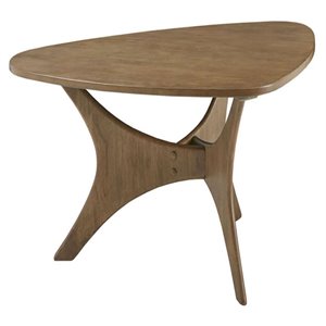 INK+IVY Blaze Triangle Mid-Century Solid Wood Coffee Table in Brown