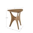 INK+IVY Blaze Triangle Solid Wood Side Table in Natural Brown
