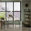 INK+IVY Renu Round Contemporary Metal and Wood Bar Table in Brown
