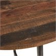 INK+IVY Renu Round Contemporary Metal and Wood Bar Table in Brown