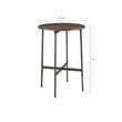 INK+IVY Renu Round Contemporary Metal and Wood Bar Table in Brown