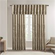 Madison Park Andora Transitional Polyester Fabric Lined Window Panel in Tan