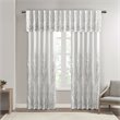 Madison Park Andora Transitional Polyester Fabric Lined Window Panel in White