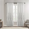 Madison Park Andora Transitional Polyester Fabric Lined Window Panel in White
