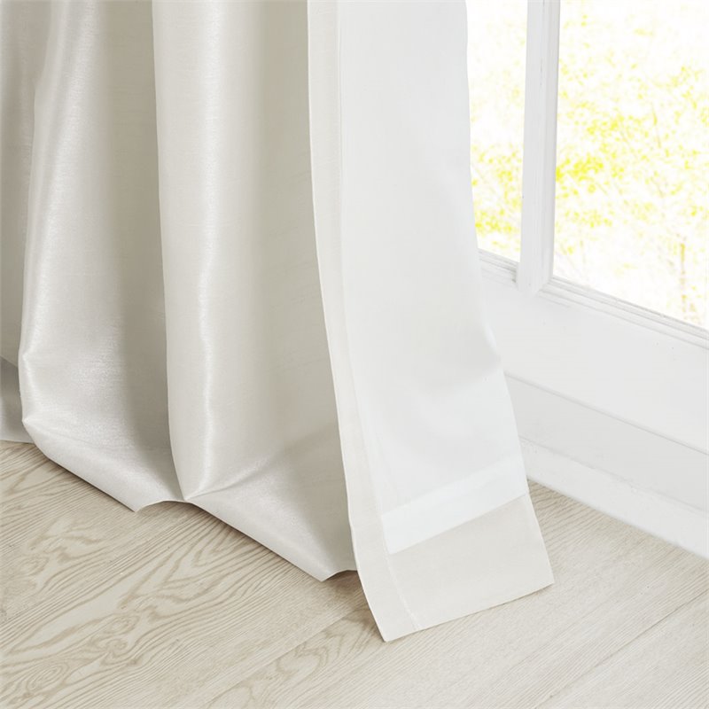 Madison Park Emilia Polyester Twisted Tab Lined Window Panel in White