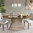 INK+IVY Mercer Oval Mid-Century MDF and Metal Dining Table in Natural