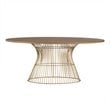 INK+IVY Mercer Oval Mid-Century MDF and Metal Dining Table in Natural