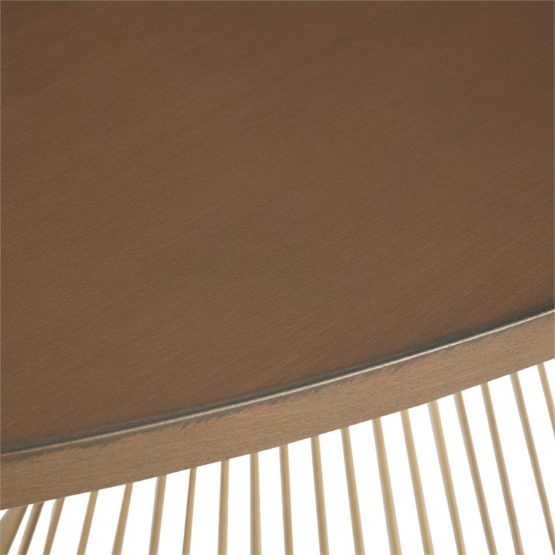 INK+IVY Mercer Oval Mid-Century MDF and Metal Dining Table in Natural
