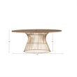 INK+IVY Mercer Oval Mid-Century MDF and Metal Dining Table in Natural