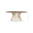INK+IVY Mercer Oval Mid-Century MDF and Metal Dining Table in Natural
