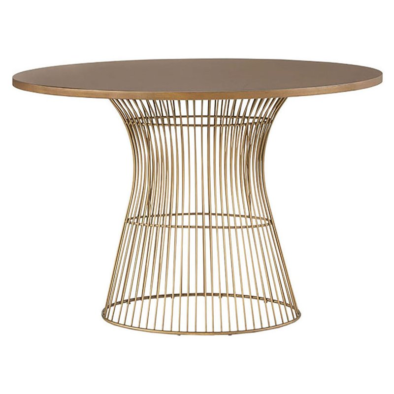 INK+IVY Mercer Oval Mid-Century MDF and Metal Dining Table in Natural