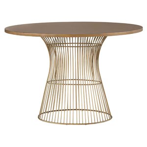 INK+IVY Mercer Oval Mid-Century MDF and Metal Dining Table in Natural
